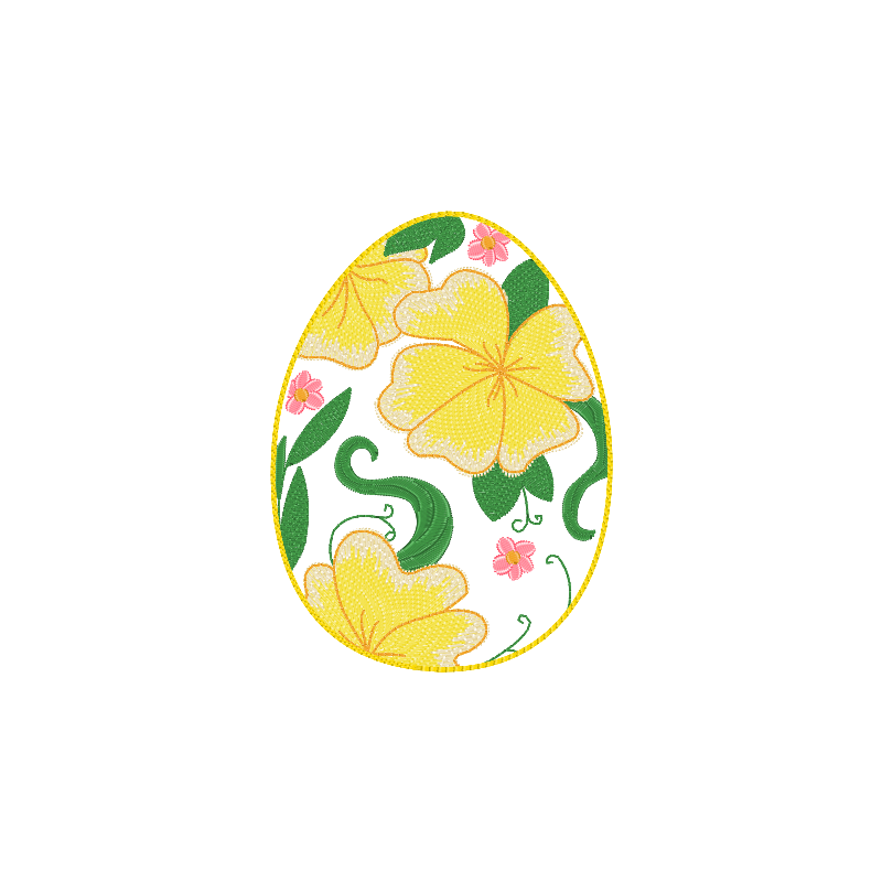 Easter egg - Yellow flowers