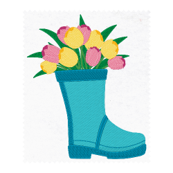 Rain boot bouquet