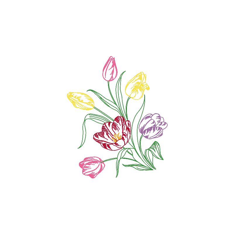 Blooming Tulips (Vintage)