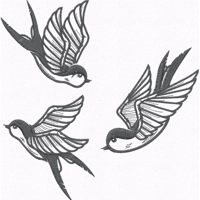 Trio of Swallows