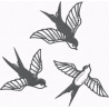 Trio of Swallows 2