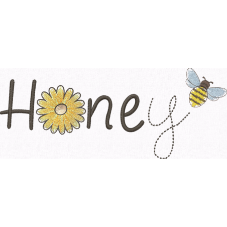 Honey-sunflower and bee