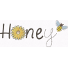 Honey-sunflower and bee