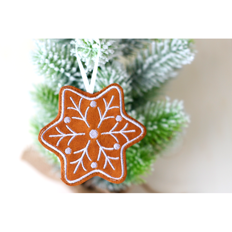 Gingerbread Snowflake Ornament-Christmas