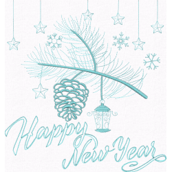 Happy New Year -Pine Branch...