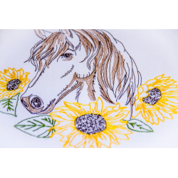 Horse with Sunflowers