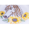 Horse with Sunflowers