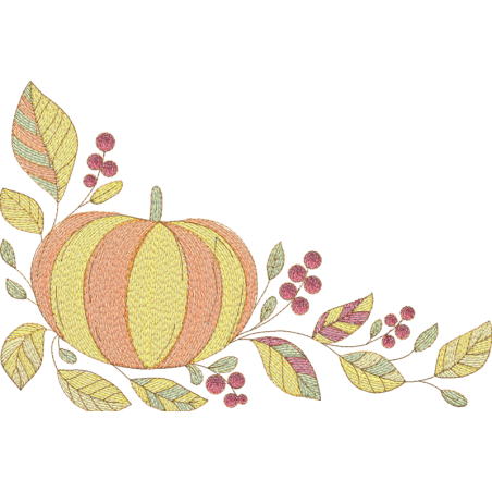 Colorful autumn pumpkin